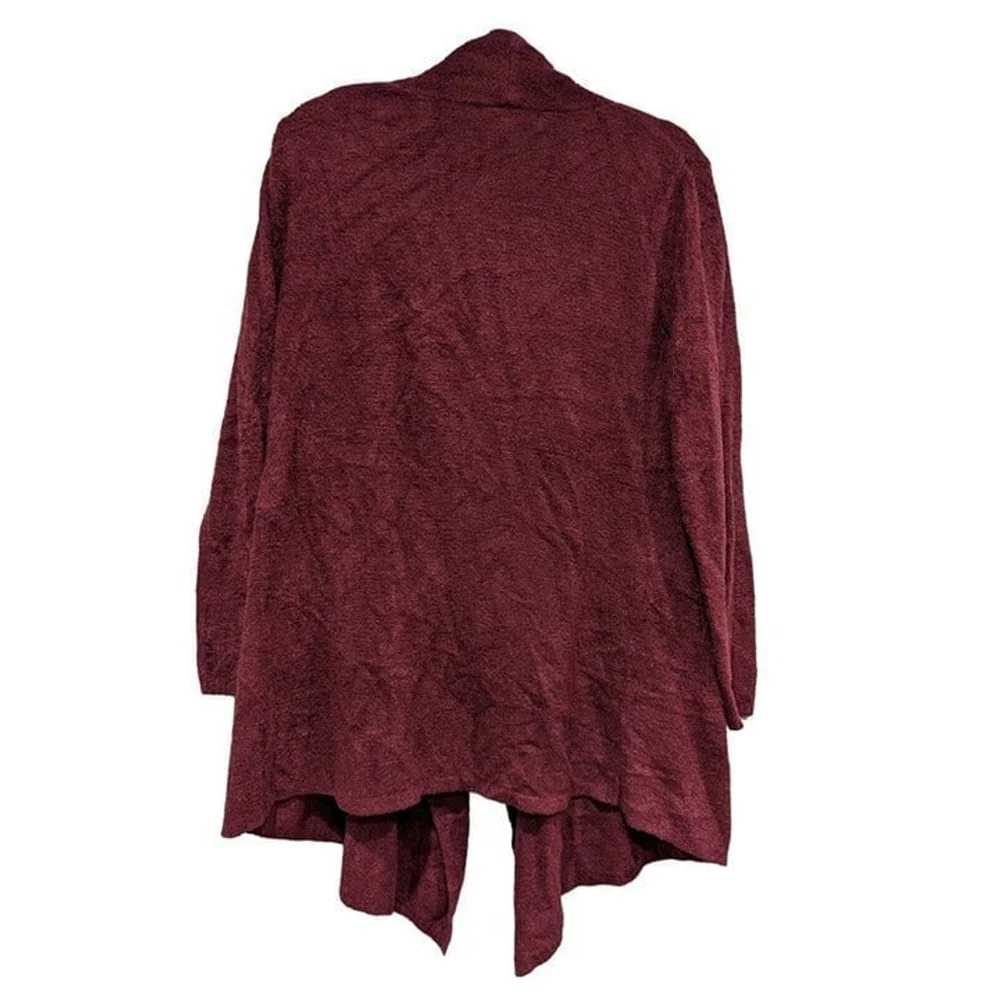 Barefoot Dreams Sweater Womens Medium Plumb Cardigan Style Wrap - Picture 2 of 2